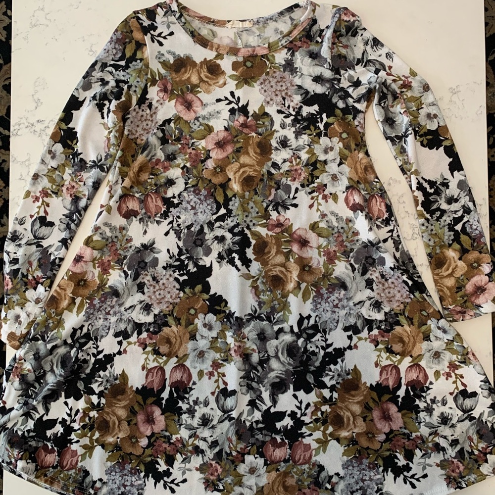 Multicolor Rose Floral Dress / Tunic